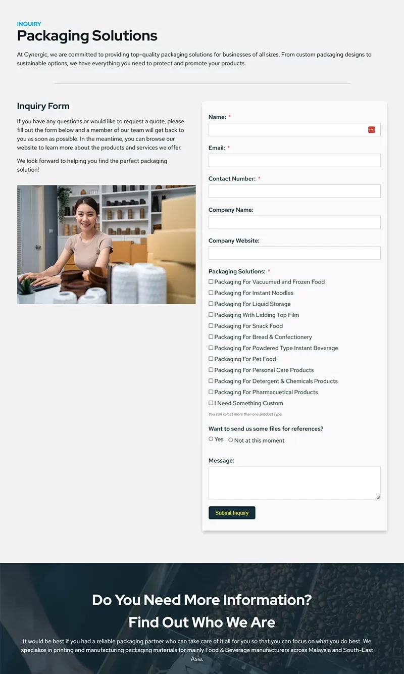 Inquiry Page