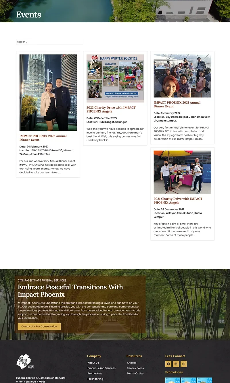 Event Archive Page