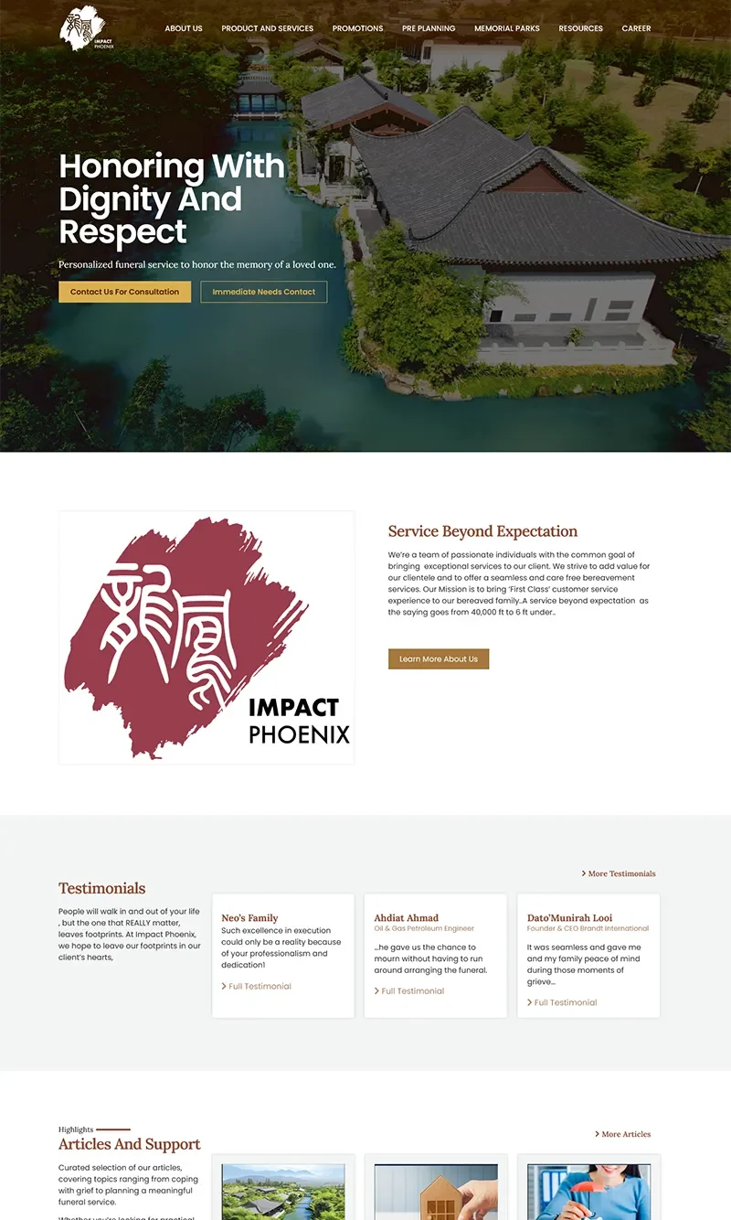 Front Landing Homepage