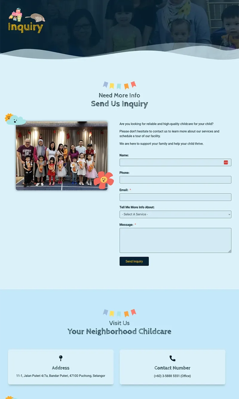 Inquiry Page