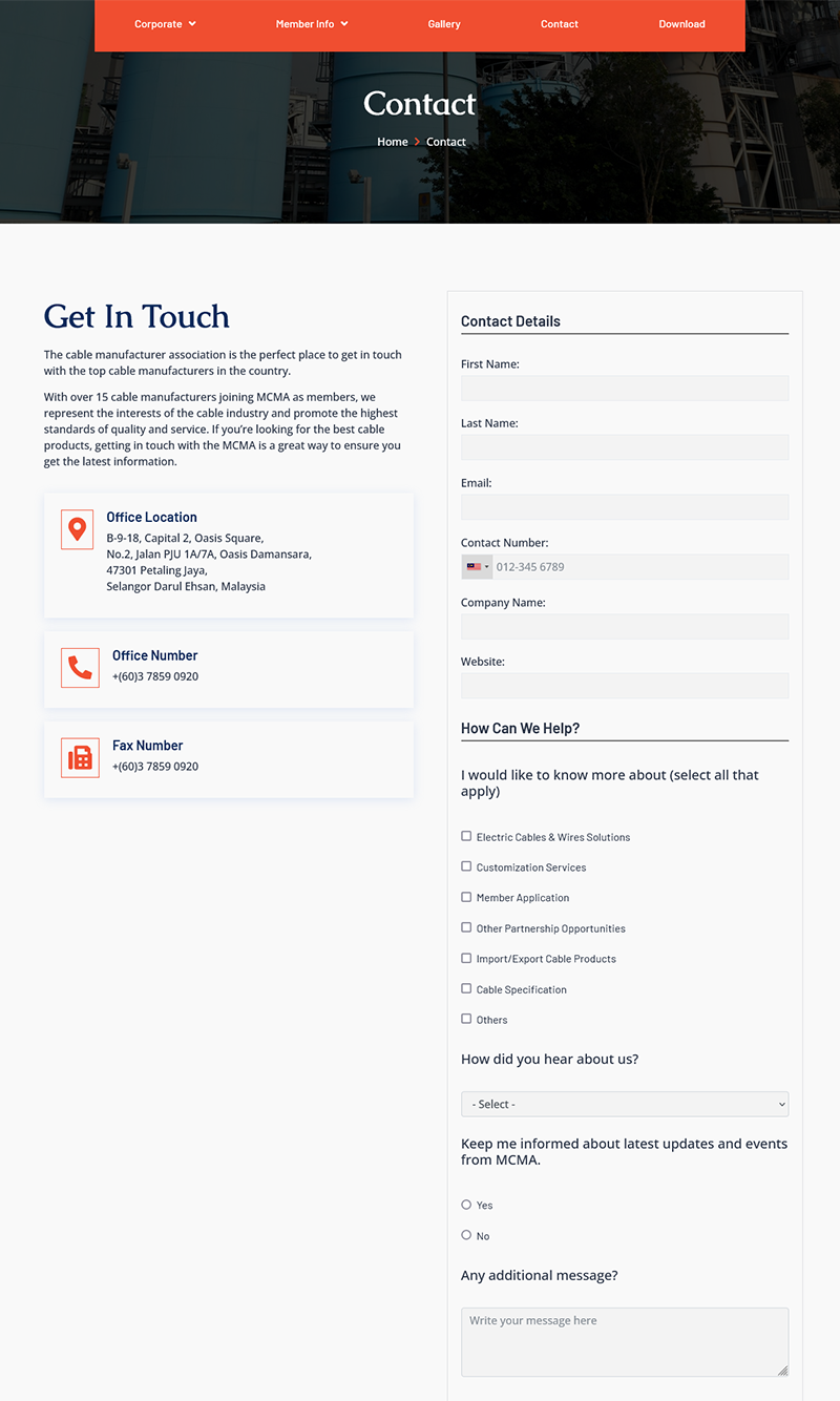 Contact Page
