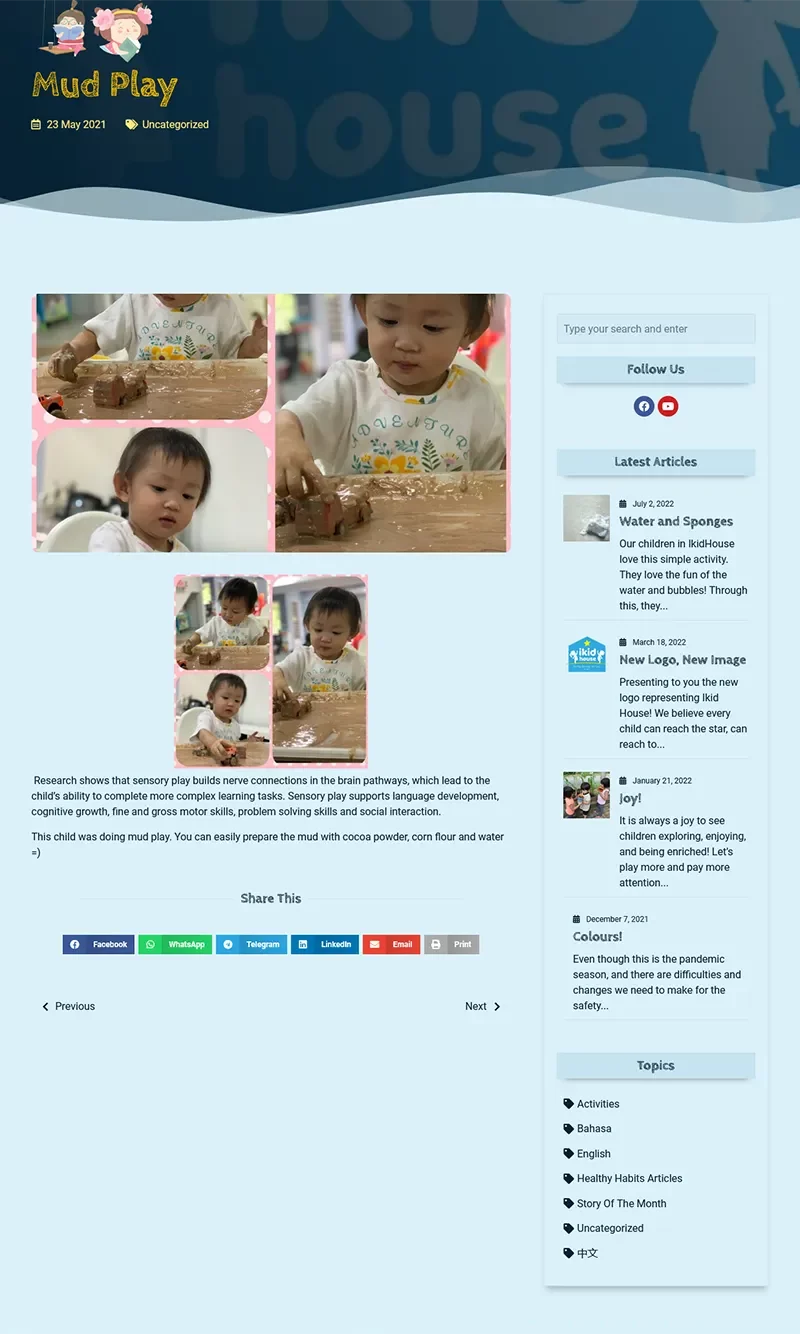 Single Article Page